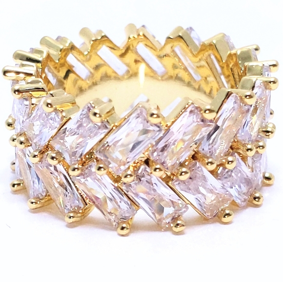 Other - Icy Shifted Baguette CZ Ring